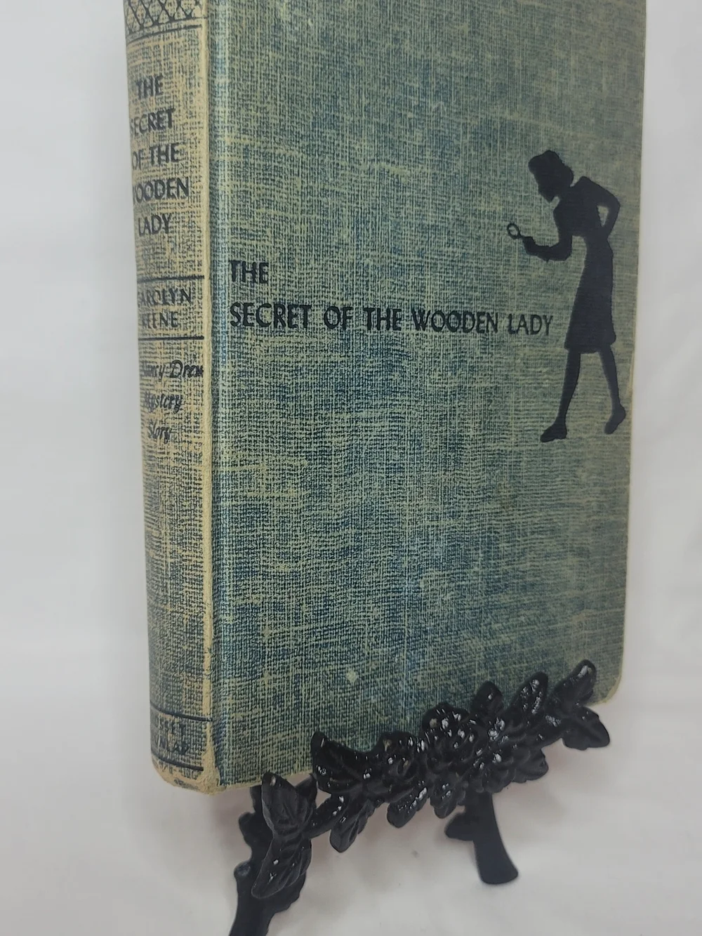 Vintage Nancy Drew #27 The Secret of the Wooden Lady 1953 Blue Tweed HB